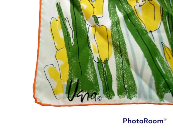 Vera Neumann silk scarf, Spring Tulip flowers sca… - image 5