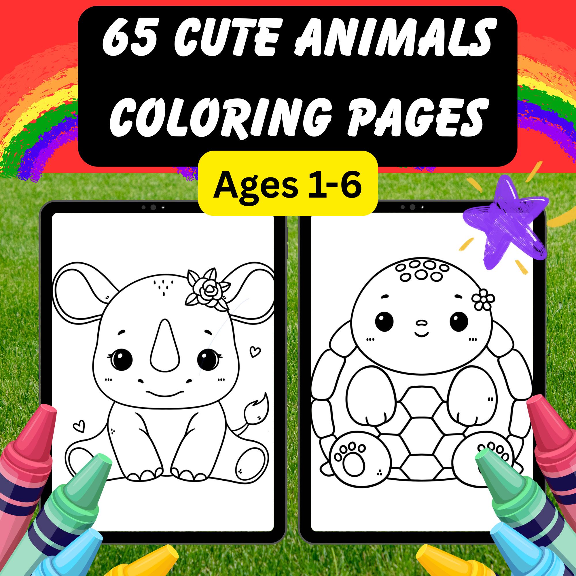 Kid Outline.pdf Animal Coloring Pages for Kids | Simple Outlines (PDF) - Etsy Australia