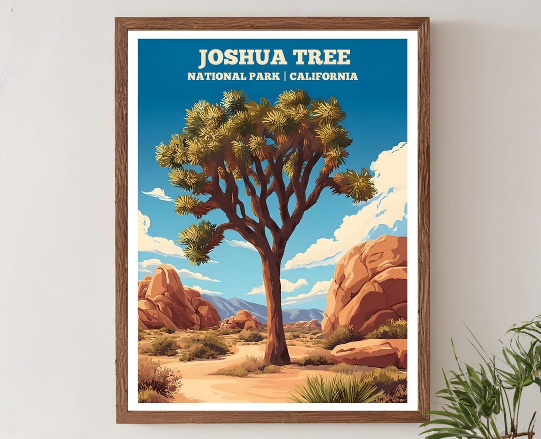 Joshua Tree National Park Travel Poster Print – California Wall Art ...