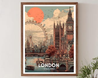 London Travel Print - England, London Poster, England Poster, Travel Wall Art, England Print, poster, England, Europe, London, Big Ben Print