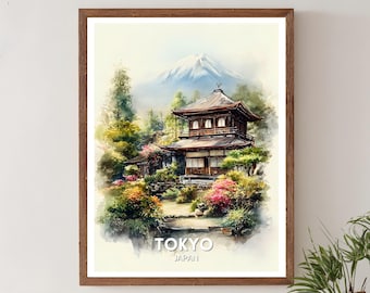 Tokyo Travel Print – Japan Wall Art, Mount Fuji, Nara Park Poster, Japanese Home Decor, Tokyo Print, Tokyo, Japanese Poster, Tokyo Poster