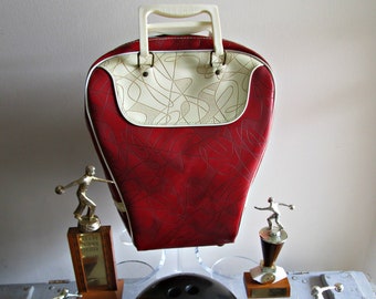 ★EMS★ VINTAGE SQUARE BOWLING BAGRED Vintage Red Bowling Bag Single Ball Hight Sport Japan | eBay