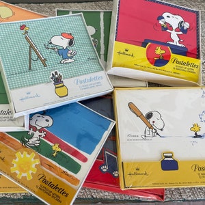 Vintage Snoopy Stationery, YOUR CHOICE of One (1) Unopened Pack of Postalettes, Peanuts characters Snoopy and Woodstock by Hallmark, NIB!
