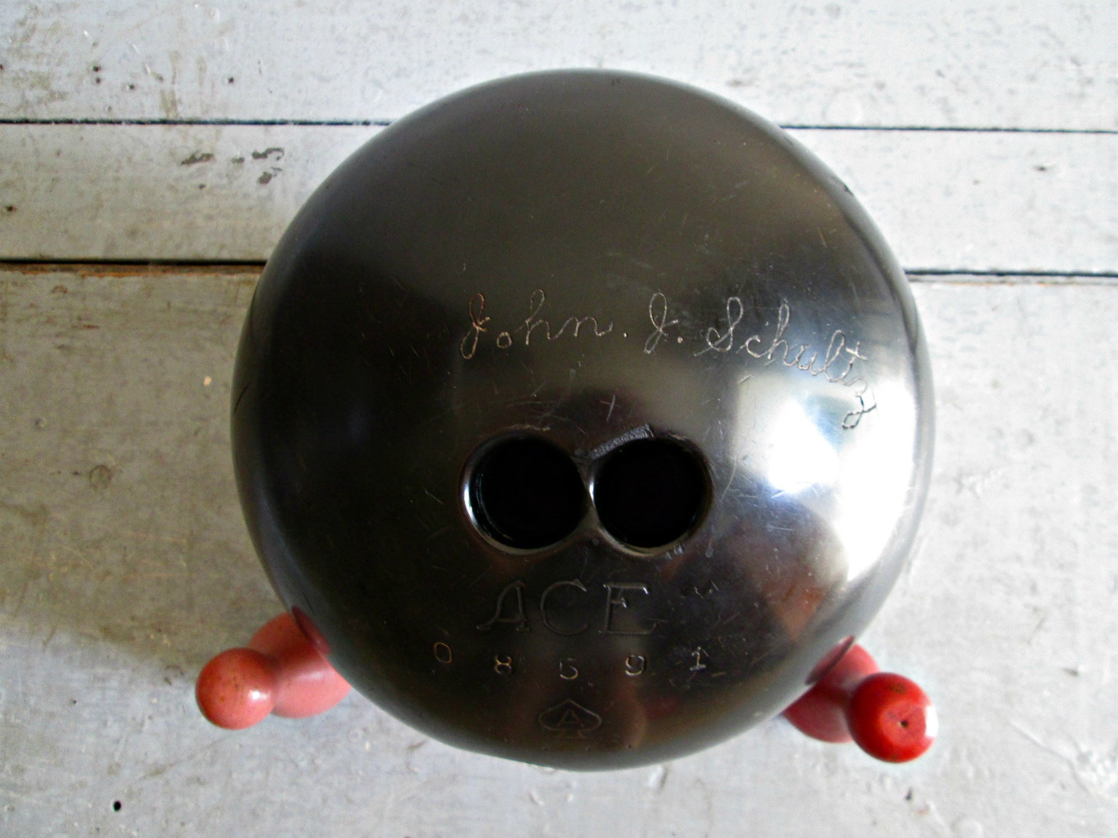 Vintage Bowling Ball Black ACE of Spades Bowling Ball Etsy