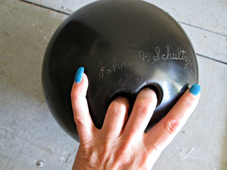Vintage Bowling Ball Black ACE of Spades Bowling Ball Etsy