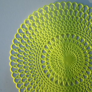 Vintage Plastic Doily Stencil, 1 Flexible Reusable 6” Lace Plastic Doily Spirograph Style for Shabby Chic Decor, Pottery, Art Paint Stencil