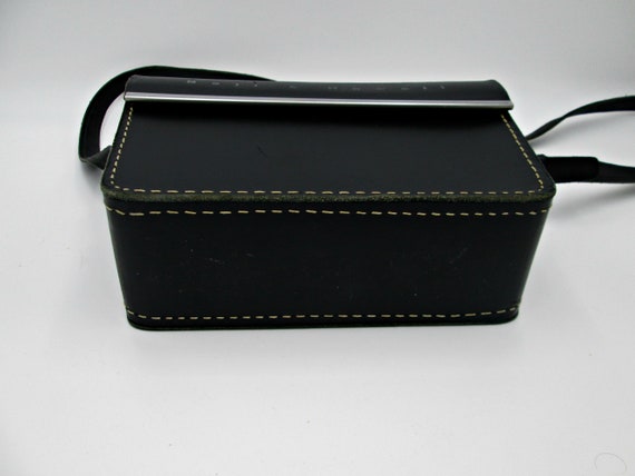 Vintage Bell & Howell Bag, UNIQUE Black Leather S… - image 10