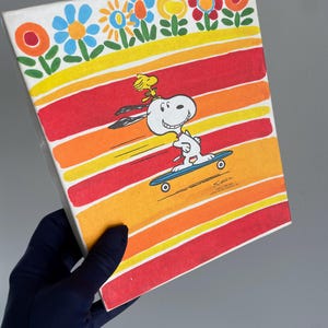 Vintage Snoopy SKATEBOARDING Stationery, Peanuts characters Snoopy and Woodstock by Hallmark, Complete, Unused, & Ready to Roll!