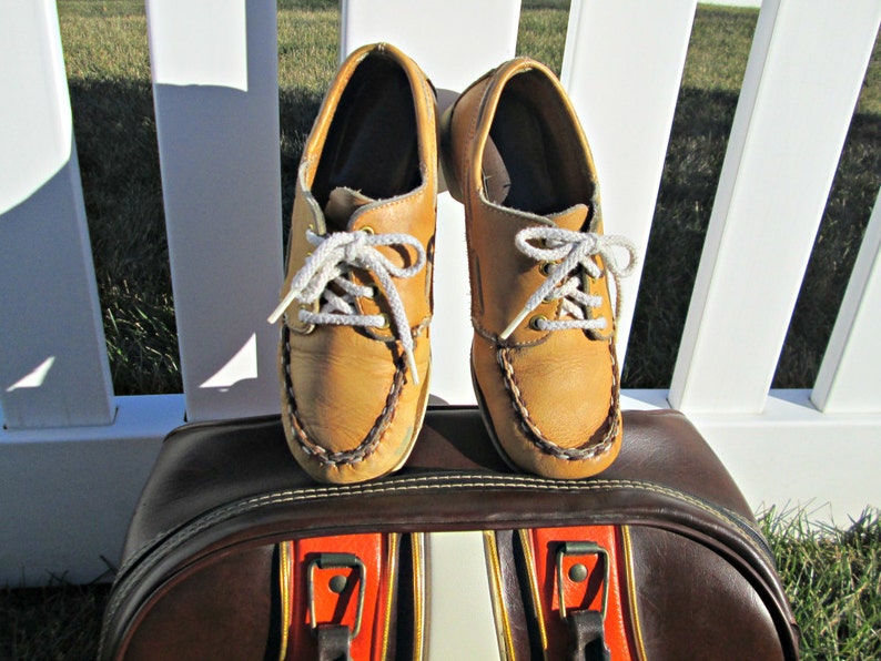 Women/'s Leather Rockabilly Boat Shoe Styling Bowling Shoes Vintage Women/'s Dexter Bowling Shoes Boat Shoe Tan Leather Rockabilly Shoes