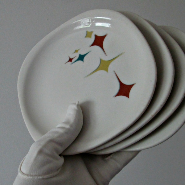 Mid Century Modern Syracuse Jubilee China | One (1) SMALL PLATE | Space Age Atomic Starburst Sputnik Star Light China | AMAZING Design!