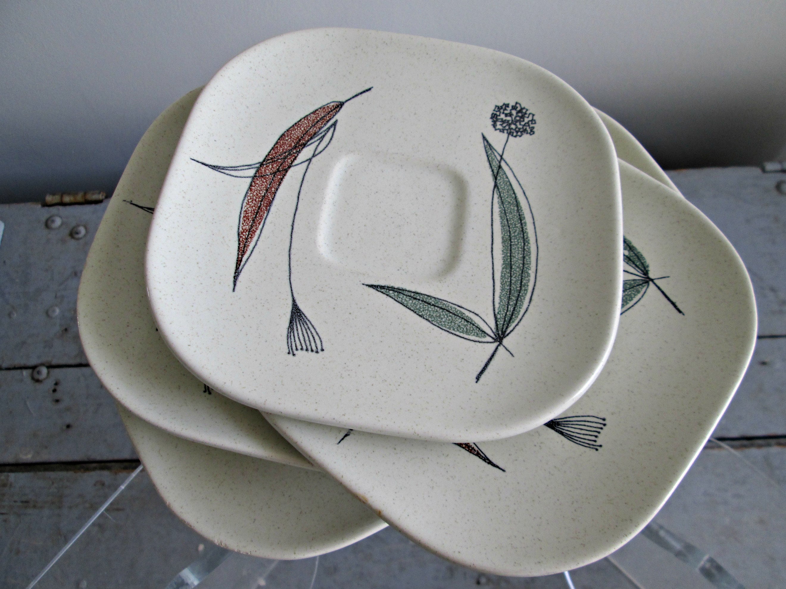 Six (6) Vintage Franciscan SAUCERS, 