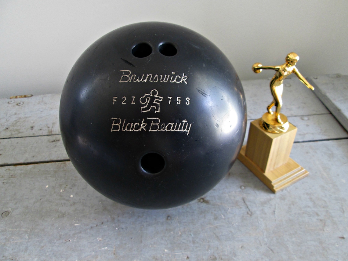 Vintage Brunswick Bowling Ball Black Beauty Bowling Ball Etsy Canada