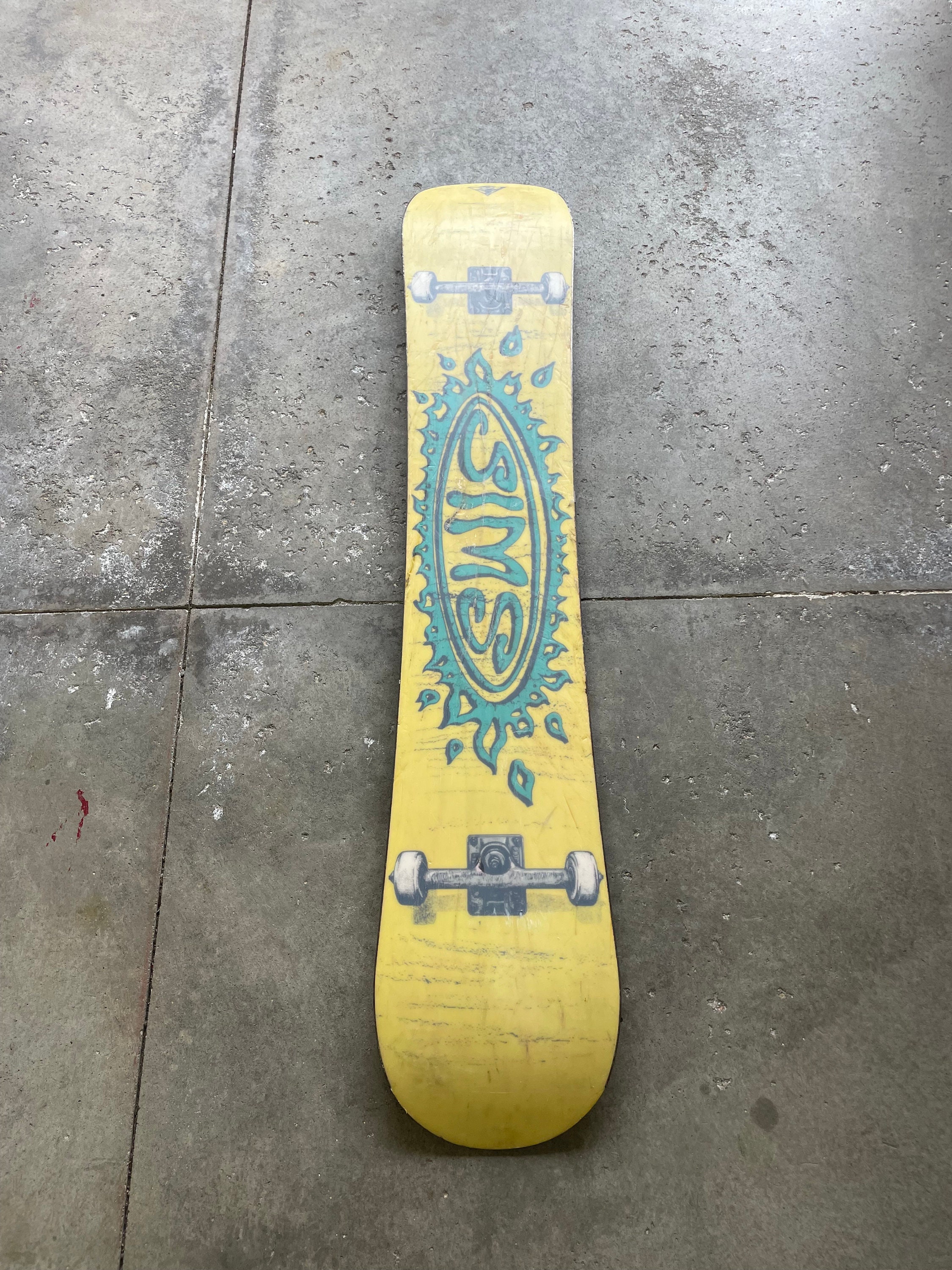 Vintage SIMS Noah Salasnek Snowboard 1990s With Skateboard Vintage SIMS Noah Salasnek Snowboard 1990s With Skateboard