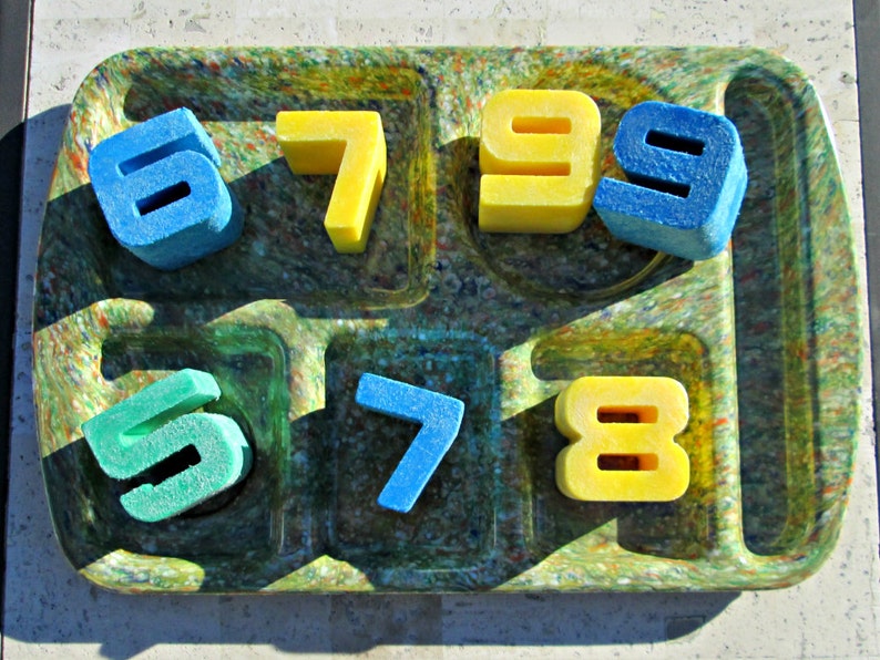 Vintage Mattel Tuff Stuff Number Your Choice 1971 Mattel Inc., U.S.A. Colorful Plastic Number Block Heavy Duty for Play or Display image 5