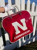 Vintage Brunswick Bowling Bag, Nebraska Cornhuskers Bag, "Go Big Red!" with Nebraska State Outline, RARE & Wonderful!