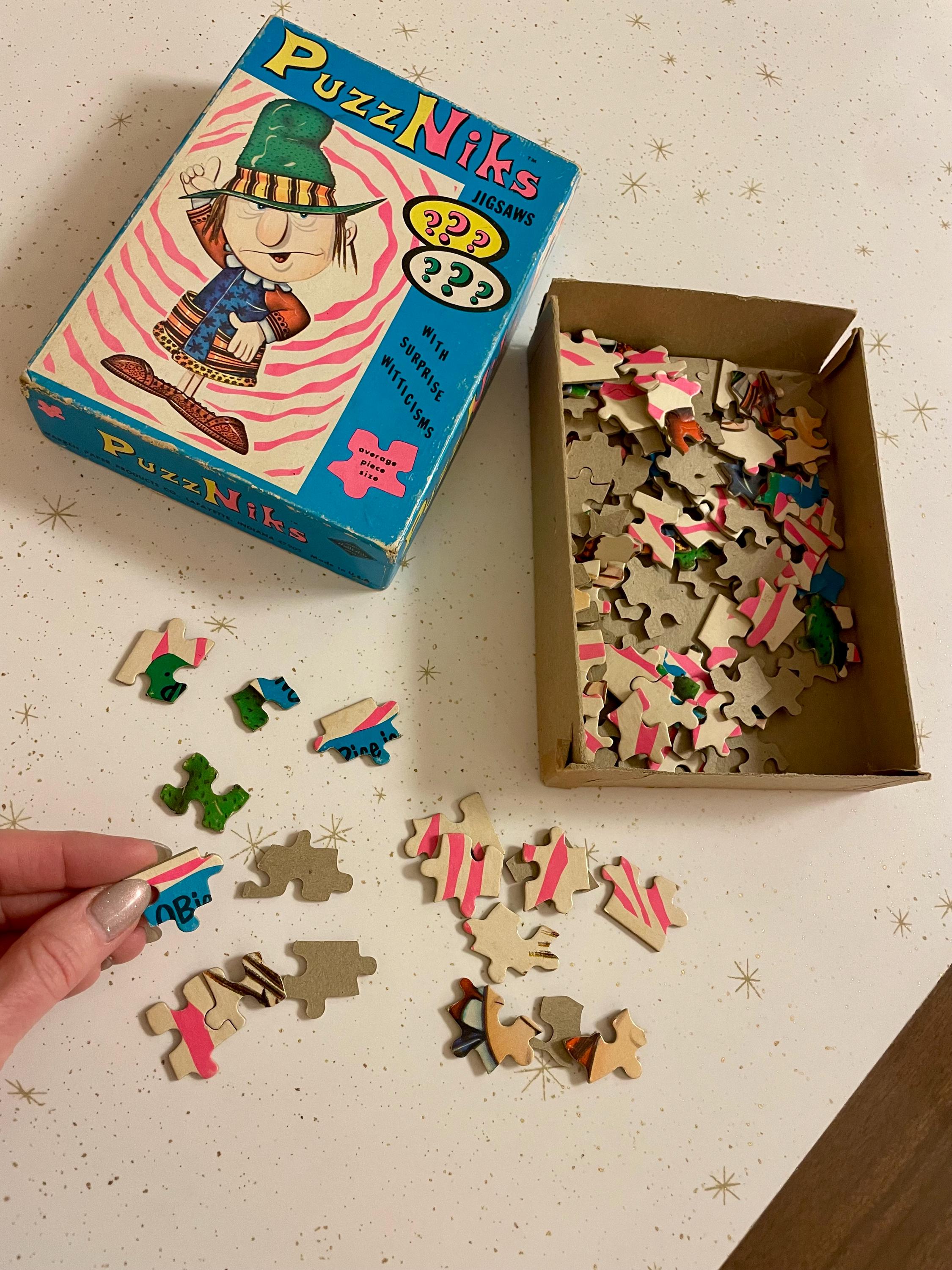 Vintage PUZZLNIKS Puzzle With Surprise Message, Warren Built-rite ...