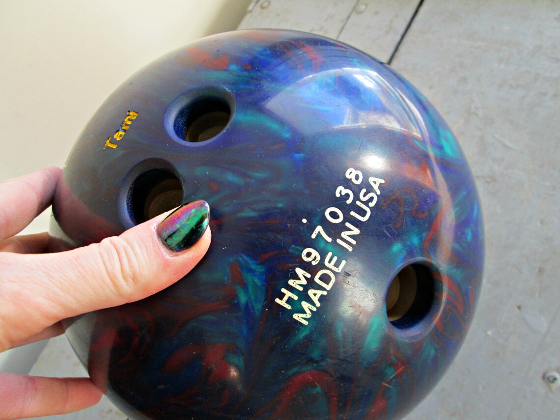 Vintage Brunswick Z Zone Bowling Ball EXCELLENT Blue Etsy Canada