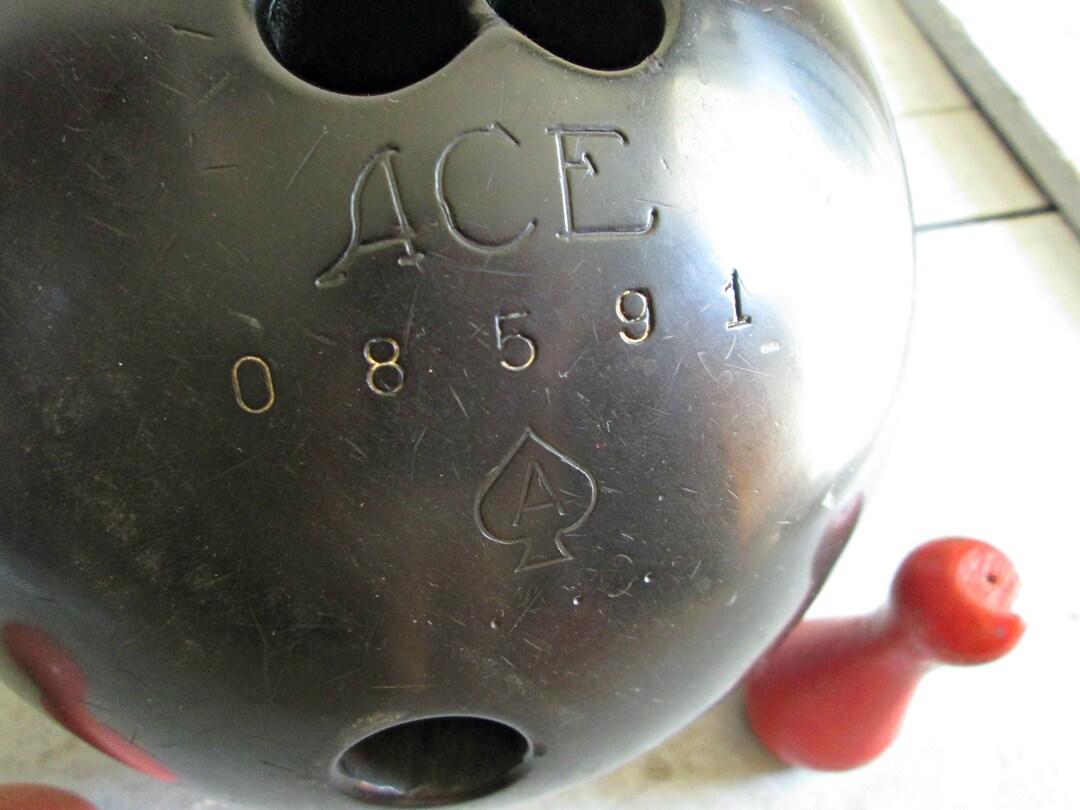 Vintage Bowling Ball Black ACE of Spades Bowling Ball Etsy UK