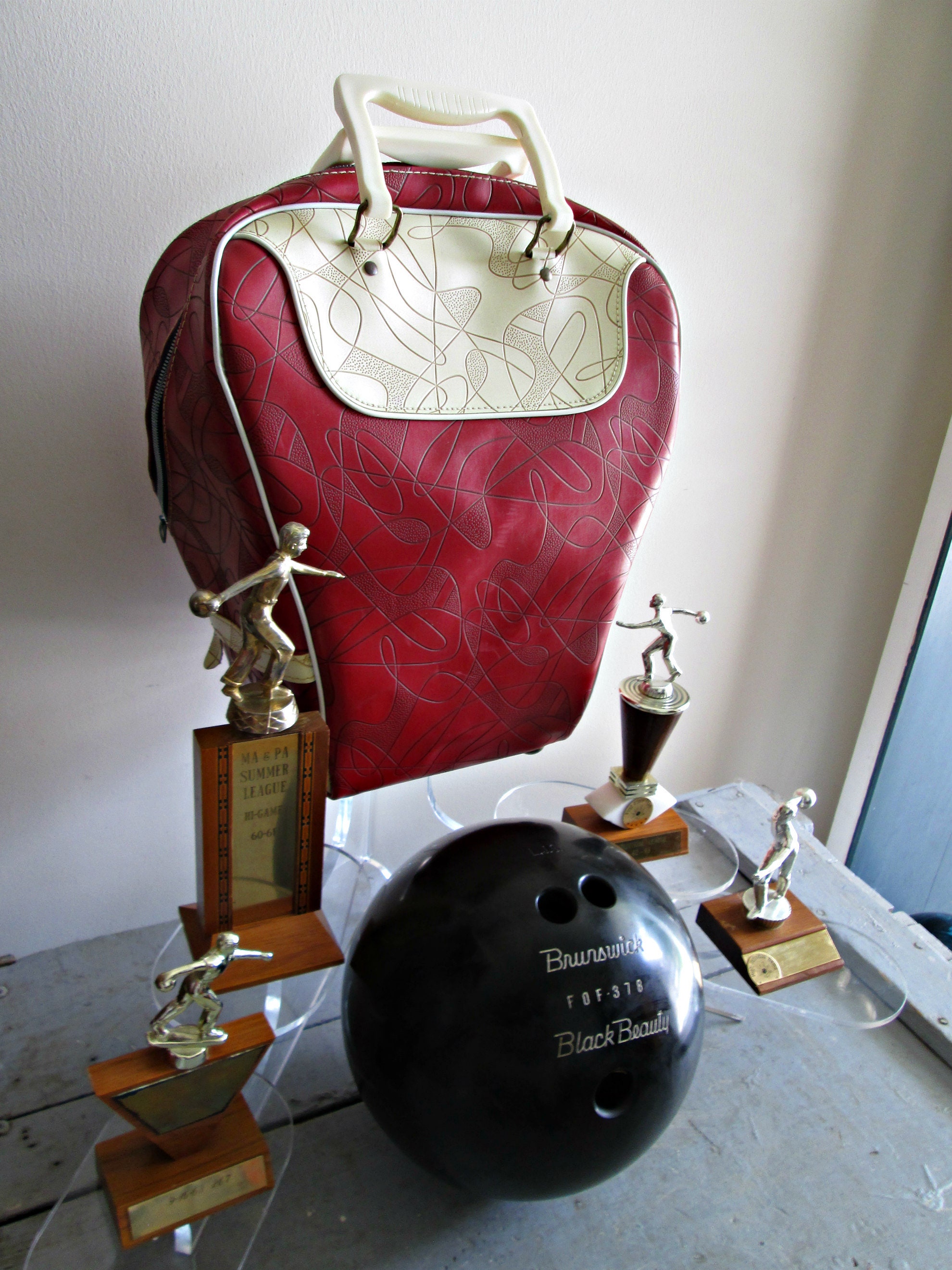 ★DE MERIEL★ Bowling Bag Small Red BOWLINGBAG Bowling Bag Vintage Mini Purse | eBay