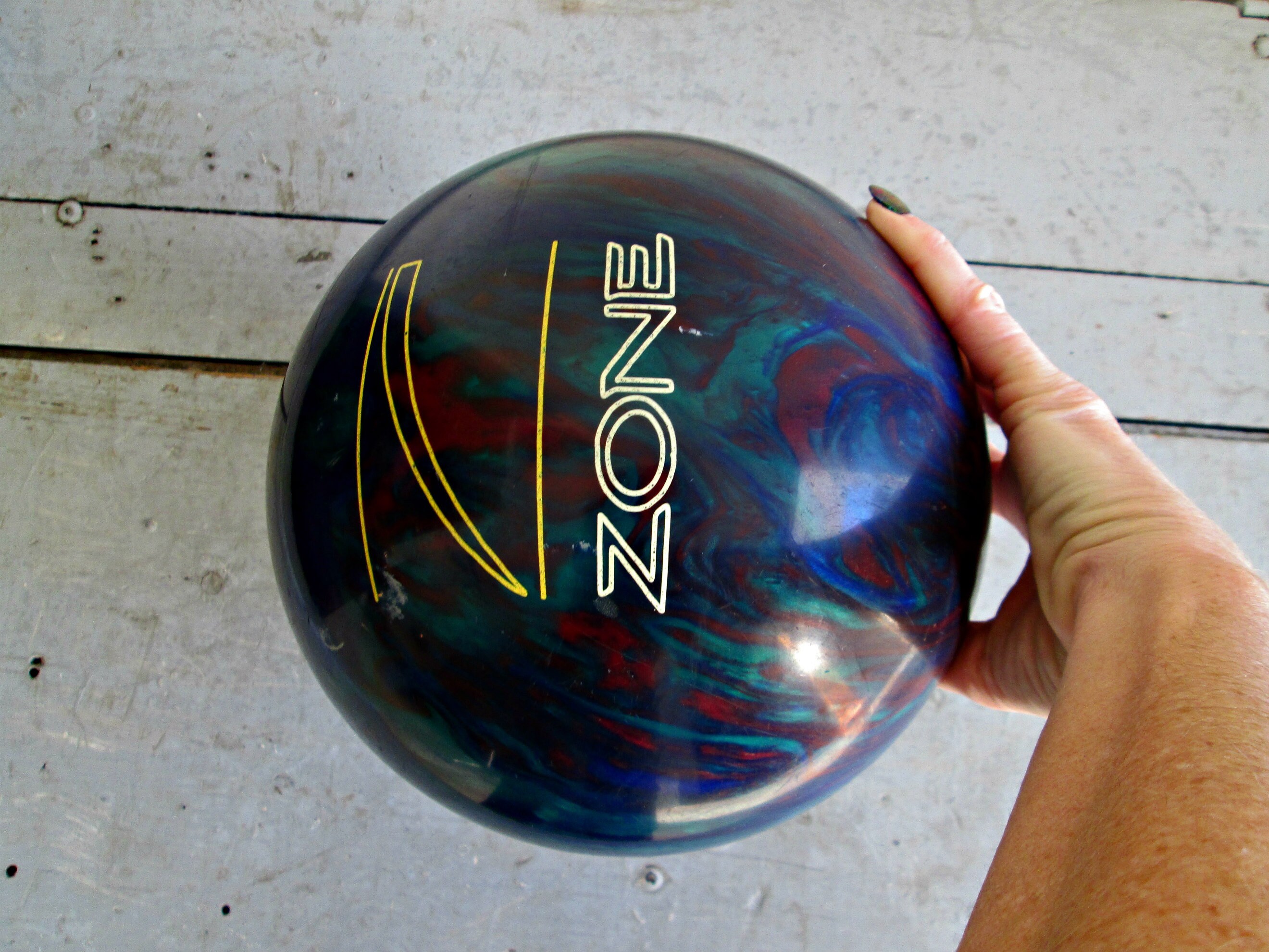 Vintage Brunswick Z Zone Bowling Ball EXCELLENT Blue Etsy Canada