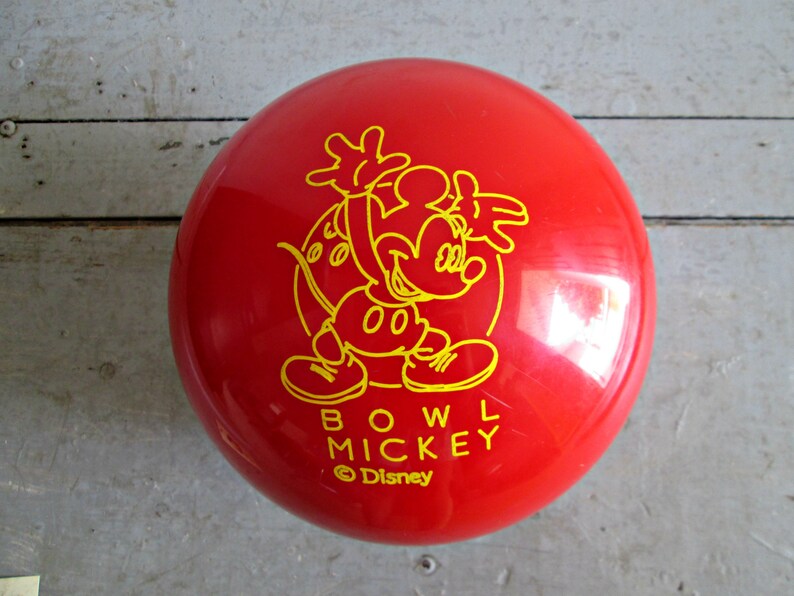 Vintage Mickey Mouse Bowling Ball Brunswick Bowl Mickey Ball Etsy