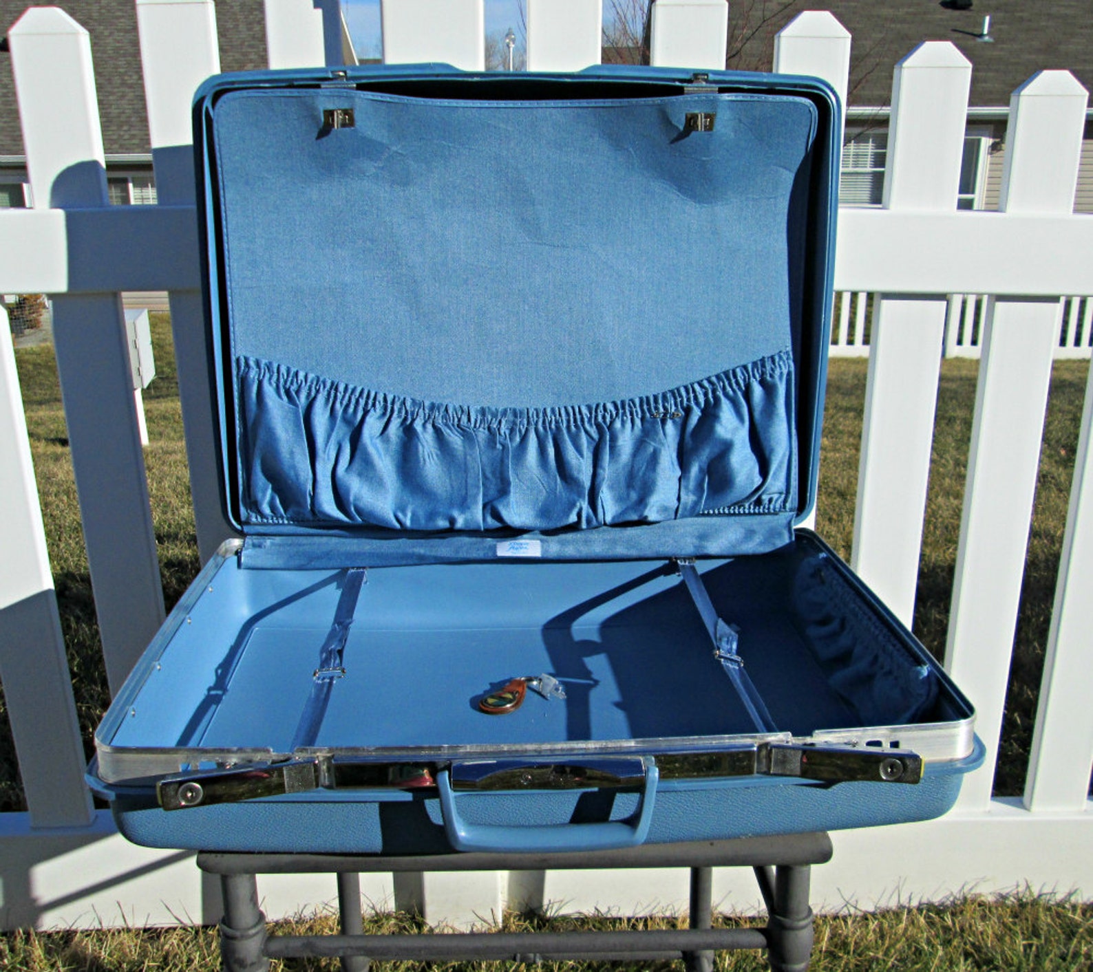 Vintage Powder Blue Suitcase JC Penney Aspen Samsonite with Etsy