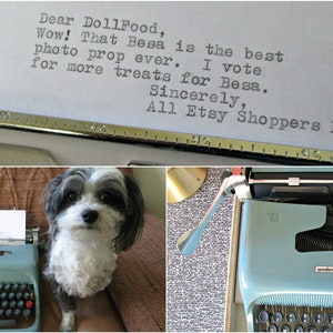 Vintage Portable Manual Typewriter with Lockable Case, Underwood Olivetti Studio 44, Case & Key, MCM Design Robin's Egg Blue, Made in Spain image 9