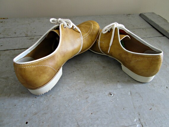 Women/'s Leather Rockabilly Boat Shoe Styling Bowling Shoes Vintage Women/'s Dexter Bowling Shoes Boat Shoe Tan Leather Rockabilly Shoes