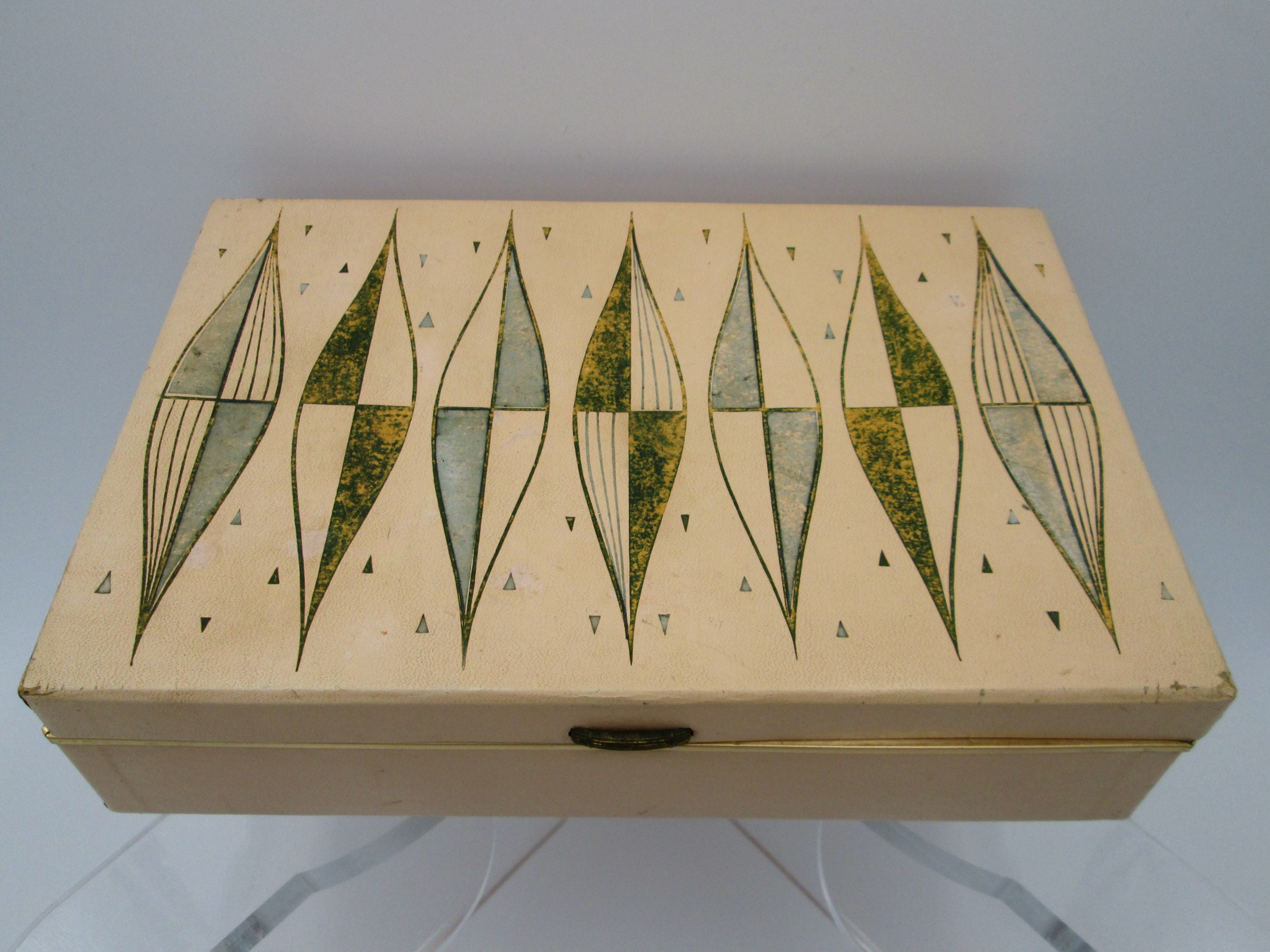 Mid Century Modern Jewelry Box AMAZING Op Art Space Age Etsy UK