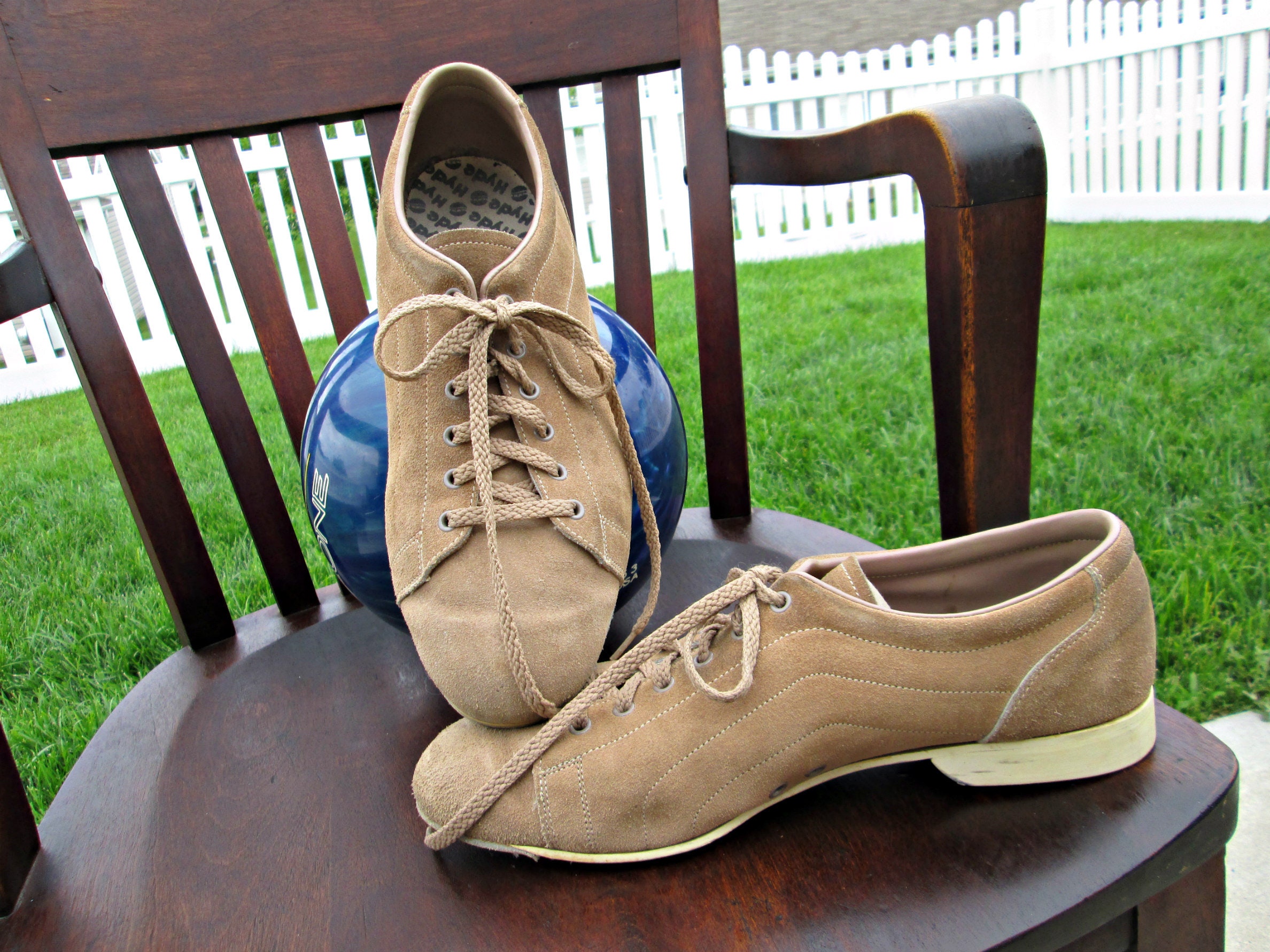 Vintage Bowling Shoes Retro HYDE Women's Tan Suede - Etsy