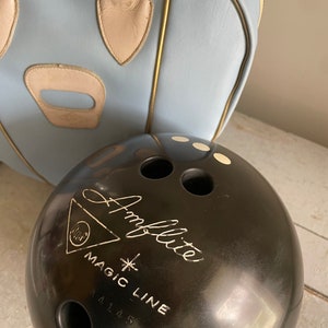 Vintage Magic Line Bowling Ball, AMF Amflite Bowling Ball, Mid Century Atomic Starburst Retro Ball, Weighs ~15 Pounds & 12 Ounces, GORGEOUS!