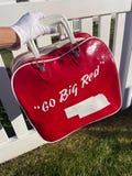 Vintage Brunswick Bowling Bag, Nebraska Cornhuskers Bag, "Go Big Red!" with Nebraska State Outline, RARE & Wonderful!