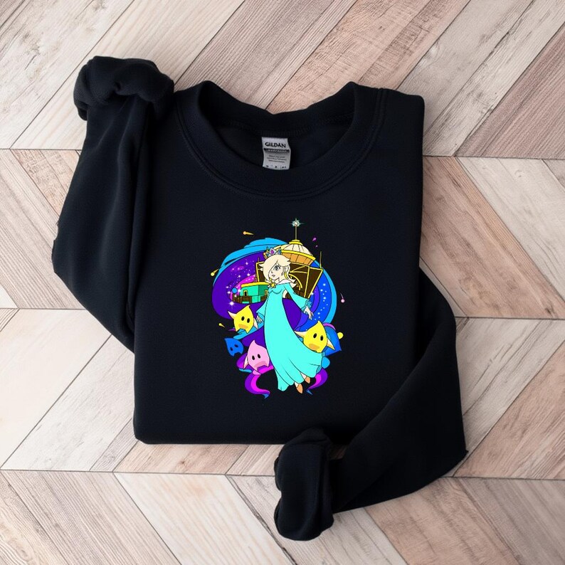 Nintendo Super Mario Galaxy Movie Sweatshirt, Peach Yoshi Luigi Hoodie , Mario Since 85 for Gamer, Universal Studios Super Mario Sweatshirt image 5