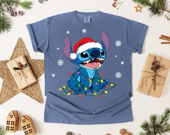 Retro Merry Stitchmas shirt, Stitch Christmas Shirt, Disney Christmas Shirt, Christmas Shirt for Kid, WDW Disneyland Xmas Tee