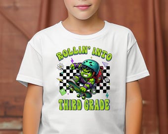 Hulk Rollin Into Third Grade Shirt, Hulk Back To School Shirt, First Day Of School T-Shirt, Pre School Shirt