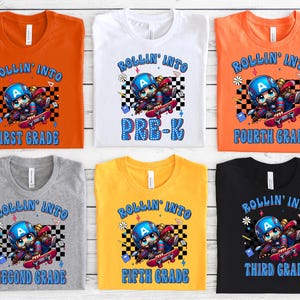 Captain America Back To School Shirt, Back To School Short Set, First Day of School Set, Personalized First Day of School Outfit