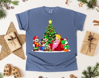 Super Mario Family Christmas Shirt, Mario Family Tee, Super Mario Matching Tee, Mario and Friends Shirts, Super Mario Birthday Party Tee