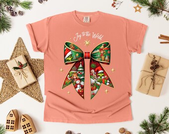 Camiseta navideña de Minnie Coqueta, Camiseta navideña del Reino Mágico, Camiseta navideña de Disney, Camiseta navideña de Mickey y sus amigos, Camiseta de Minnie