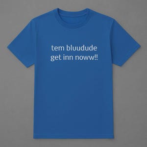 tem bluudude roblox shirt – matching gamer t-shirt for c00lkid fans – funny blue aesthetic tee for kids & teens