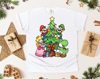 Super Mario Family Christmas Shirt, Mario Family Tee, Super Mario Matching Tee, Mario and Friends Shirts, Super Mario Birthday Party Tee