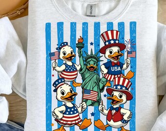Patos patrióticos PNG SVG, Patos del 4 de julio PNG, 250 aniversario de Estados Unidos PNG, Diseño de camiseta de los Patos de EE. UU., Sublimación de patos patrióticos divertidos
