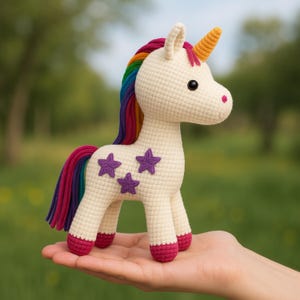 Crochet Unicorn Pegasus Pattern: DIY Amigurumi Alicorn Plush (PDF Pattern)