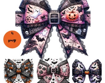 Lace Spooky Bow PNG, lace Halloween png, Ghost png, Coquette Halloween png, Preppy Spooky Season png, Halloween bow Digital Design