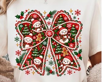 Weihnachts-PNG, Schneemann-Clipart mit Weihnachtsschleife, Retro-Weihnachts-Sublimation, Schneemann-Weihnachtsbaum-PNG, festliches Weihnachtsdesign