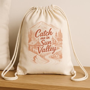 Catch Me in Sun Valley Print | Vintage Ski Digital Download| Sun Valley Idaho Art | Alpine Digital Download | Retro Ski Lodge Decor