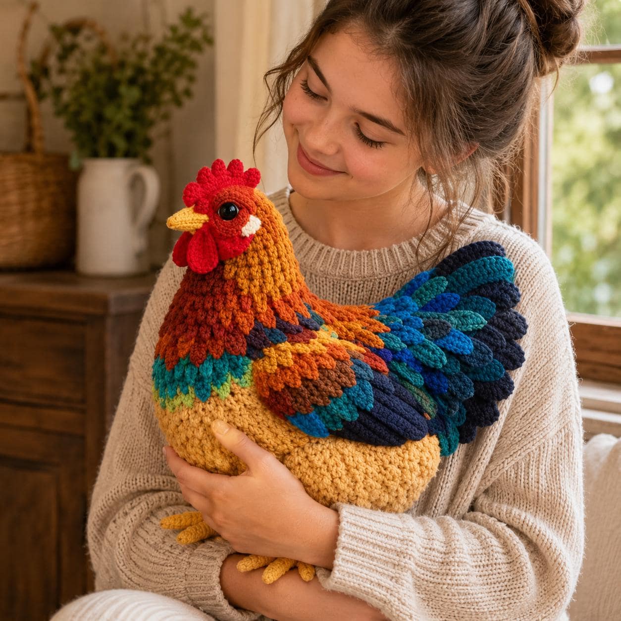 30 Rooster Crochet Patterns to Add Farmhouse Charm to Your Home Decor 26 Realistic Farm Bird Rooster Crochet Pattern PDF