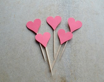 Curved heart cupcake topper, rustic cupcake tags, dessert tag, valentines day cupcake tag, toothpick cupcake topper, rustic cupcake