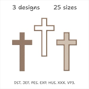 Cross Embroidery Design, Mini Cross Embroidery Design, Cross Machine Embroidery, Easter Cross embroidery design, Christmas cross embroidery