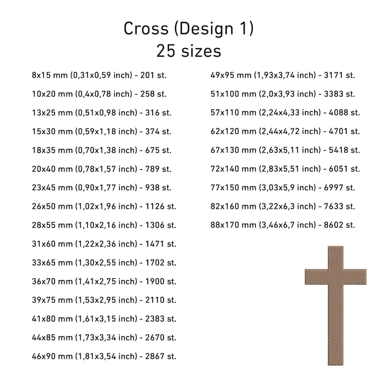 Cross Embroidery Design, Mini Cross Embroidery Design, Cross Machine ...