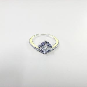 PANDORA Square Sparkle Wishbone Ring S925